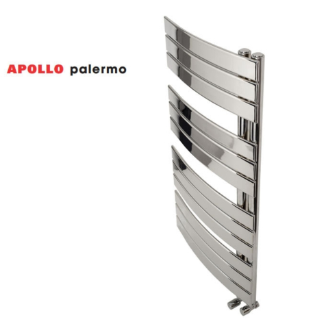 Apollo Palermo Chrome Offset Curved Towel Rails