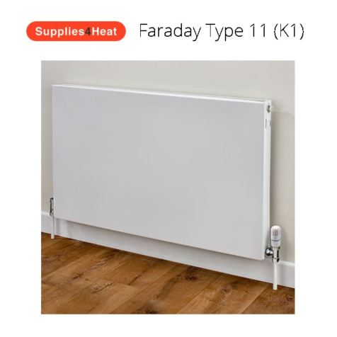 Supplies4Heat Faraday Type 11 400mm High White Radiators