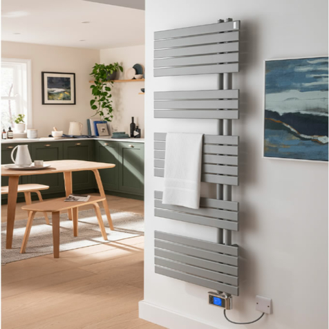 The Radiator Company Piano Lato Electric Towel Rail - White