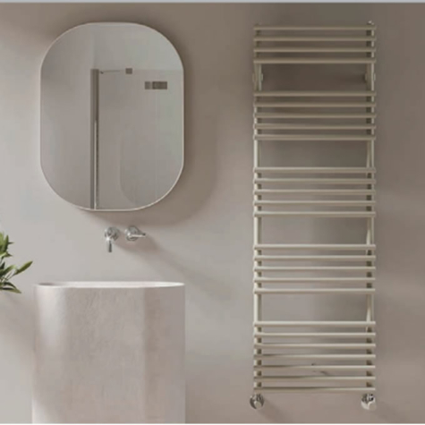 The Radiator Company Sitar Towel Rail - White